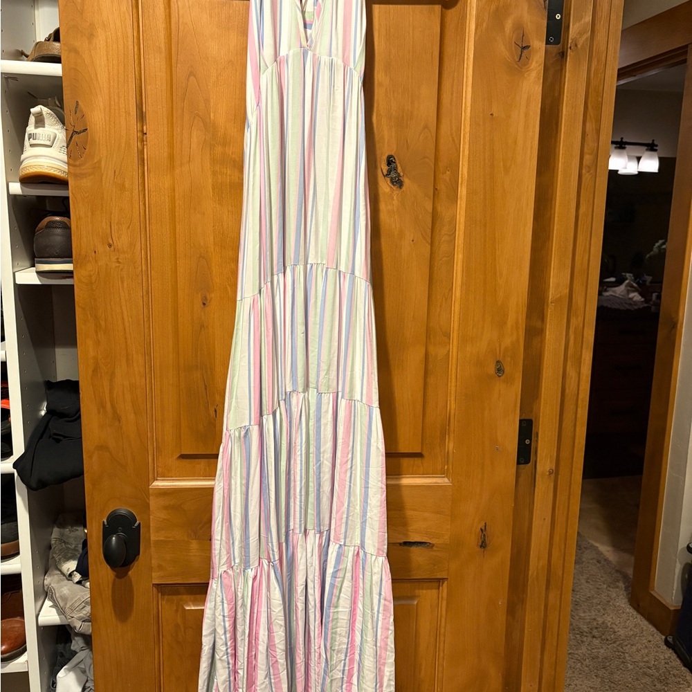 Chaser Brand Striped Halter Maxi Dress - Picture 5 of 6